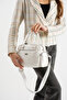 Women's Multi-Compartment White Matte Adjustable Cross Strap Hand and Shoulder Bag S-1422 - 5