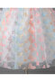 SAPS Butterfly Embellished Square Neck Party Dress - Multicolor - 5
