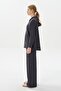 Modal Knitted Hooded Oversize Cardigan Smoked - 4