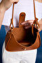 Women's Tan Shoulder and Shoulder Bag with Larissa Magnet Cover Puppy Wallet - 8