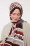 Coffee geometric pattern royal shawl - 4