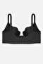 Oyster Lace Printed Bra - Non-Padded Non-Wired - 2822 - Black - 2