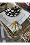 1 منديل تقديم جانبي للقهوة مطرز بالخرز على شكل زهرة الأقحوان - 4