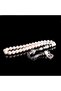 Silver Tasseled Crescent and Star Enamel Model 10 mm Nakkaş İmameli Pearl Stone Rosary - 2