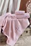 Love 3-Piece Towel Set 100% Cotton Boxed Turkish Bath Set Dowry Set Luxury Bath Towels - 3
