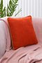 Orange Throw Pillow Cover with Color Options Mustard Piping Decorative Plain Simple Punch Panoroma Panbiy