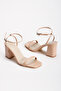 Women's 8 cm Thick Heeled Double Strap Shoes - 4