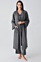Baby Lapel Buttoned Long Sleeve Maternity Dressing Gown Sleepwear Suit 23111 - 2