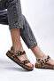 Clarmythe Women's Flip Flop Sandals 0012503 Leopard - 5