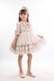 Lace Detail Special Occasion Girl's Formal Dress with Crown Accessory_M2406