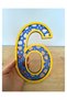 6 Year Old Birthday Table Decoration (F.Garden Themed Yellow-Dark Blue) - 4