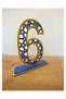 6 Year Old Birthday Table Decoration (F.Garden Themed Yellow-Dark Blue) - 2
