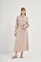 Women's Comfortable Fit Belted Modal Dress Stone 31016