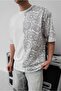 Patterned Unisex Oversize Tshirt - 5