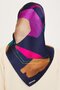 بنقشة هندسية Twill Pure حرير وشاح 9241D 80 - 4