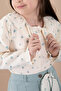 Mint Flower Patterned Muslin Badi Jean Skirt Girl's Suit 20425 - 4