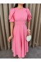 Balloon Sleeve Ruffled Dress - 3