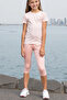Powder Pink Children's Capri Leggings Cotton and Lycra Stretchy - 3