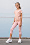 Powder Pink Children's Capri Leggings Cotton and Lycra Stretchy - 4