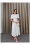 Balloon Sleeve Ruffled Dress - 4