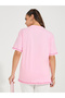 Oversized Slogan Print Contrast Stitch T-Shirt with Dropped Shoulder - 5
