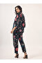 Pack of 3 - All Over Floral Print Front Open Blazer, Trousers & Solid Cami Co-Ord - 3