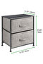 2-Layer Drawer Storage Cabinet Iron Frame Fabric Multi-Layer Storage Cabinet - 5