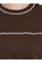 Contrast Stitch Detail Boxy T-Shirt - 4