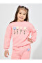 Embroidery Flower Applique Thermal Lined Sweatshirt & Joggers Set - 2