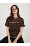 Contrast Stitch Detail Boxy T-Shirt