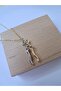 Hugable Valentines Couple Color Moving Design Steel Necklace - 2