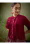 Embroidered Hem Shirt with Roll Up Sleeves & Pants Co-Ord - 4