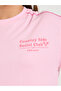 Oversized Slogan Print Contrast Stitch T-Shirt with Dropped Shoulder - 4
