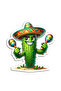 Mexican Cactus Car, Motorcycle, Helmet, Laptop, Glass Sticker 13X11 cm