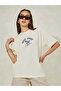 Oversized West Coast Embroidered Turn-Up Sleeves T-Shirt - 2
