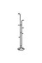 Thamuz Coat Hanger Metal Clothing Rack with Modern Hooks L 33 W 33 X H 176 cm Black - 2