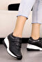 Lana Velcro Sneakers-black White Sole