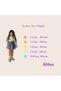 Girl's Butterfly Figured Cotton Skirt with Elastic Waist and Ribbon Lining Blue Glitter Double Set - 2