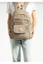 Fcstore Crinkle Fabric Water Resistant Large Size Dark Beige Clinker Backpack/Laptop School Bag - 2