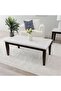 Brody Marble Coffee Table  L127xW66xH52cm - White / Dark Walnut - 2