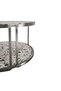 Venveto Round Coffee Table  L90xW90xH40cm - White Pattern - 6