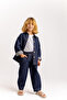 Unisex Elastic Waist Pocket Balloon Jeans Blue - 6
