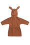 100% Cotton Soft Unisex Girls' and Boys' Towel Bathrobe with Ears Rabbit/Taba - 3