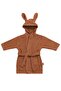 100% Cotton Soft Unisex Girls' and Boys' Towel Bathrobe with Ears Rabbit/Taba - 2
