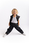 Unisex Pocketed Denim Vest Black