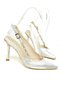 U 820099607   Silver Snake Print Thin Heeled Women's Evening Dress Shoes - 8