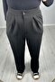 Crepe Fabric Pleated Palazzo Trousers - 7