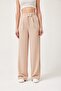 Beige Waist Velcro Palazzo Pantalon - 3