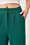 High Waist Pocket Palazzo Trousers Green - 2