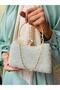 Women's Transparent Crystal Stone 2 Strap Women's Evening Dress Bag with Chain Detail - 4